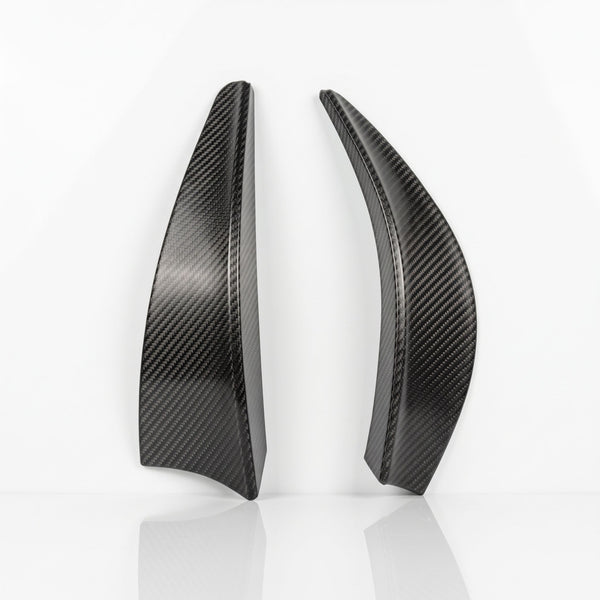 Carbon fibre rear spoiler set A1997900088 A1997900388 for the Mercedes-Benz SLR McLaren 722, matched left and right pair