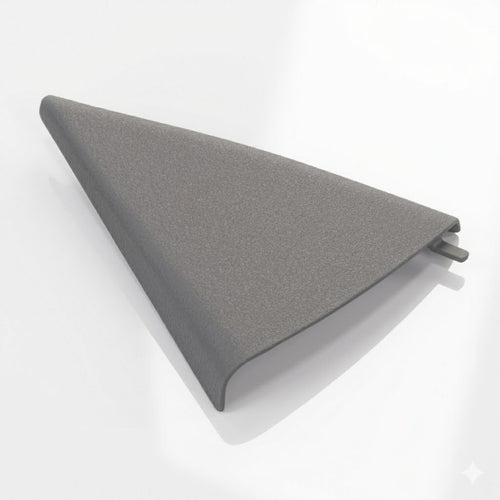 Mercedes R129 SL door mirror triangle trim installed in door card — Rigid Custom Works