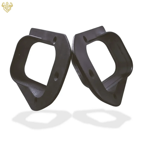 Toyota FJ Cruiser 5-inch square wing delete fog light brackets front view — Rigid Custom Works