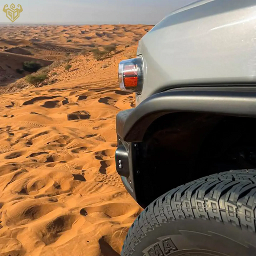 Toyota FJ Cruiser 5-inch square wing delete bracket side profile — Rigid Custom Works