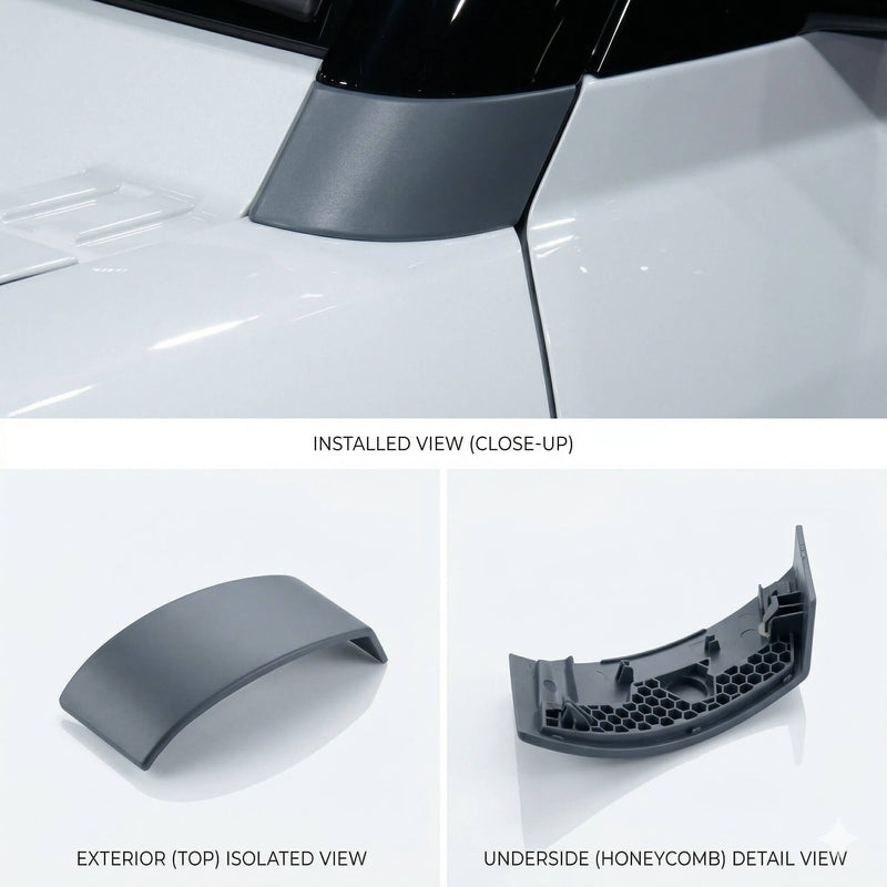 Land Rover Defender A-pillar lower trim LR157844 installed — Rigid Custom Works