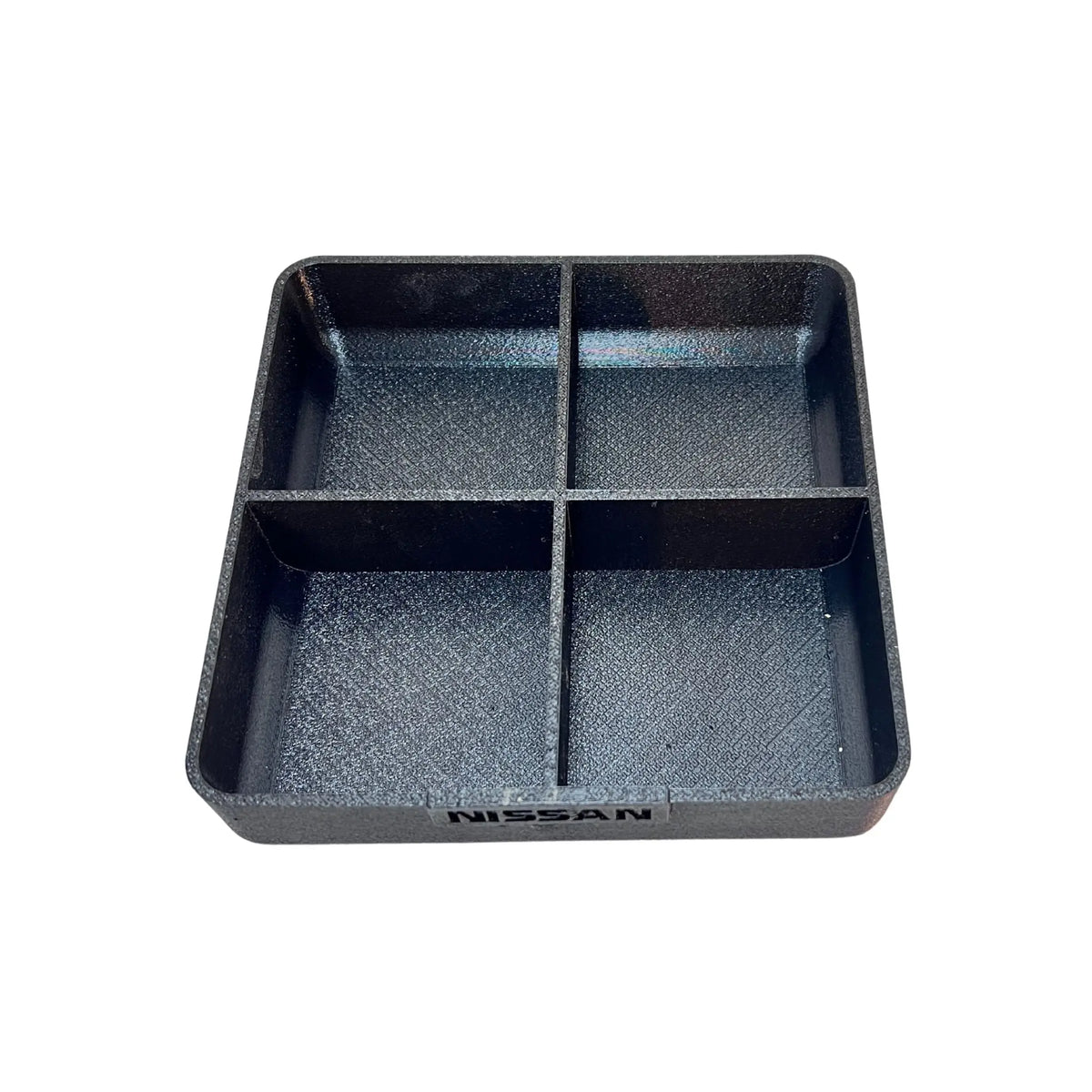 Nissan Xterra Frontier interior organizer tray front view — Rigid Custom Works