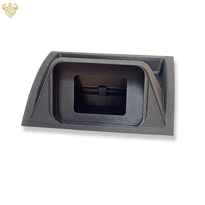 Nissan Xterra dash tray with Auxbeam 8-gang switch mount front view — Rigid Custom Works