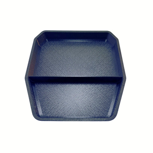 Land Rover Defender armrest storage tray front view — Rigid Custom Works