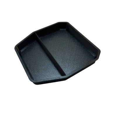 Defender armrest tray anti-slip lining detail — Rigid Custom Works