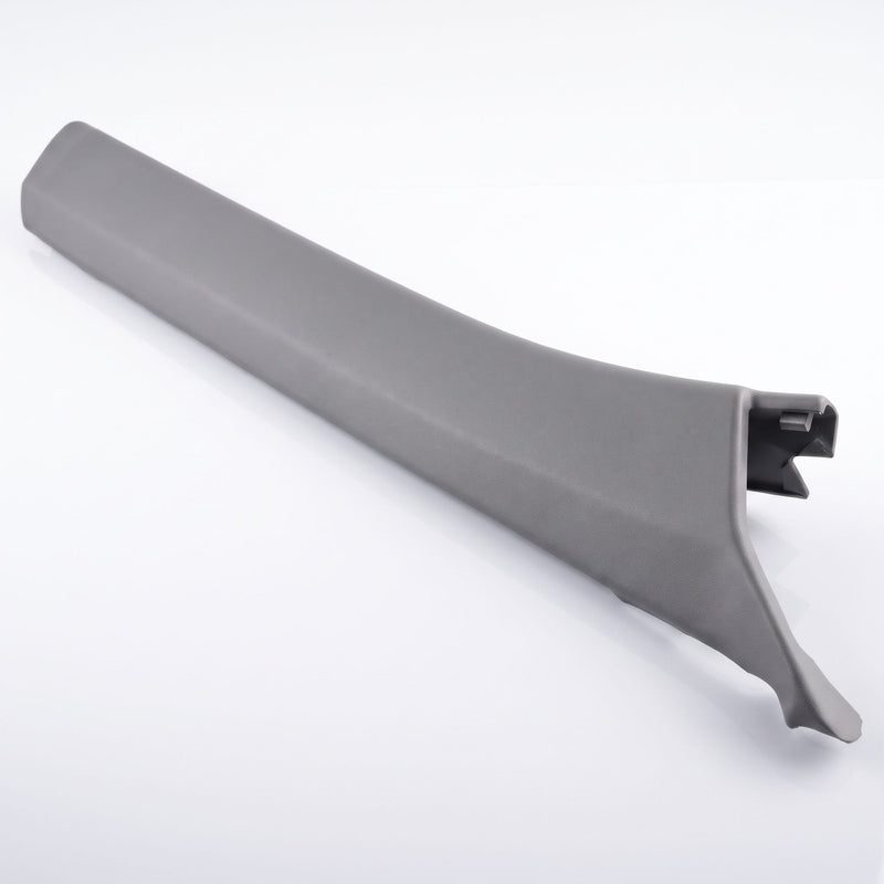 Front face of the Mercedes-Benz R129 SL A-pillar trim skeleton with flared end and mounting clip, grey ASA