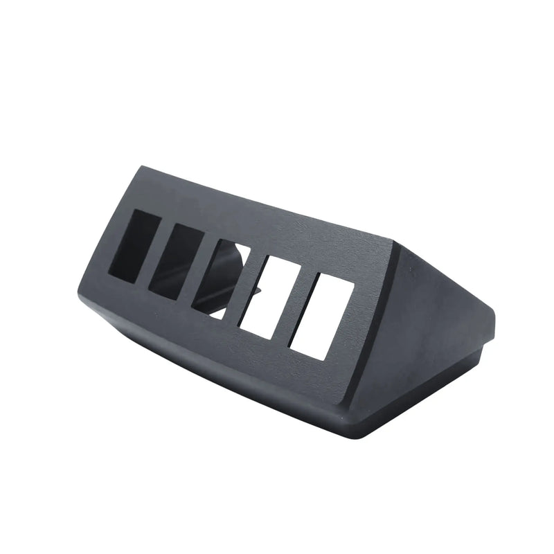 Nissan Frontier Xterra lower Auxbeam 8-gang switch panel front view — Rigid Custom Works