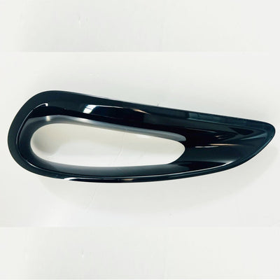 OEM Porsche 911 (992) right rear air intake duct 992853190C — front three-quarter view of the gloss black intake opening