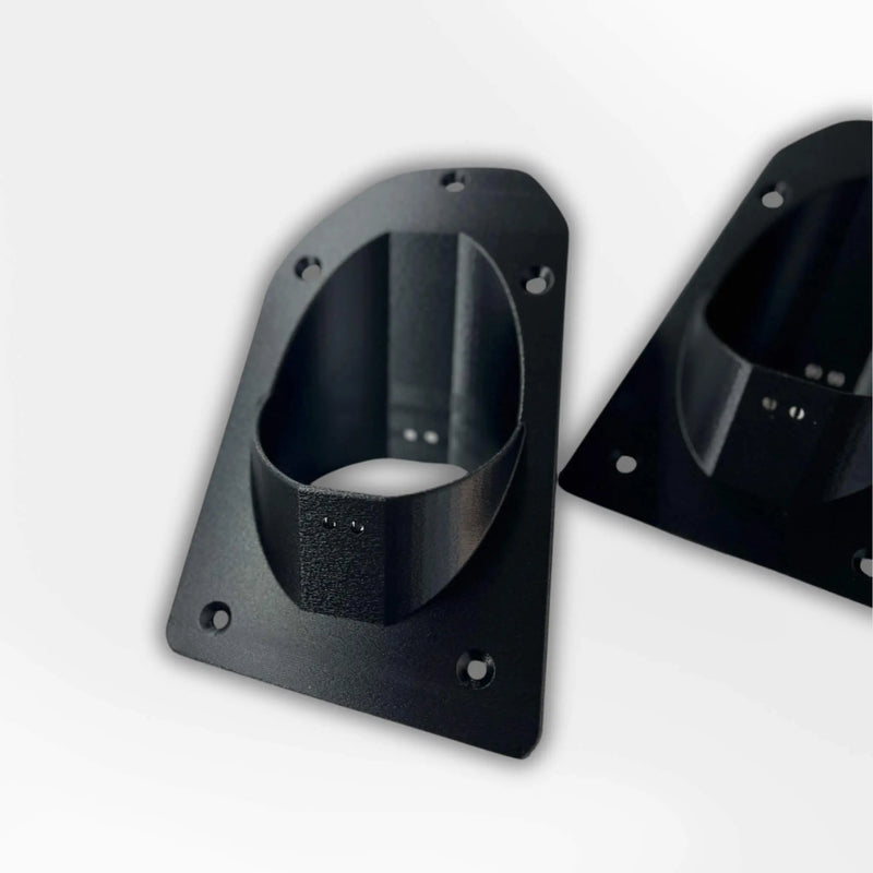 Toyota FJ Cruiser 5-inch wing delete fog light brackets front view — Rigid Custom Works