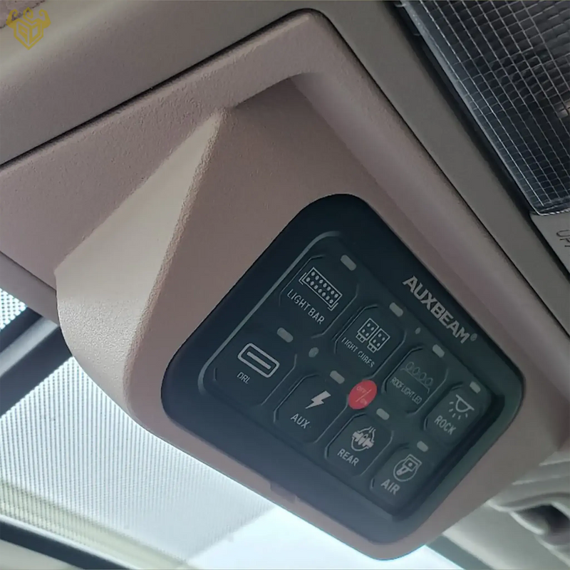 Nissan Frontier Xterra Pathfinder Auxbeam 8-gang overhead mount base — Rigid Custom Works