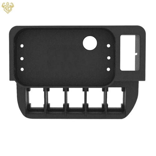 Toyota Tacoma Auxbeam 8-gang lower dash switch panel front view — Rigid Custom Works