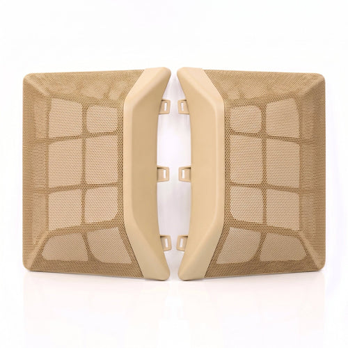Mercedes W126 C126 rear speaker grille cover set – Beige – pair, left and right