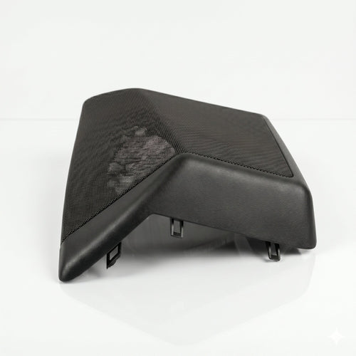 Mercedes W126 C126 rear speaker grille cover – Black – three-quarter view