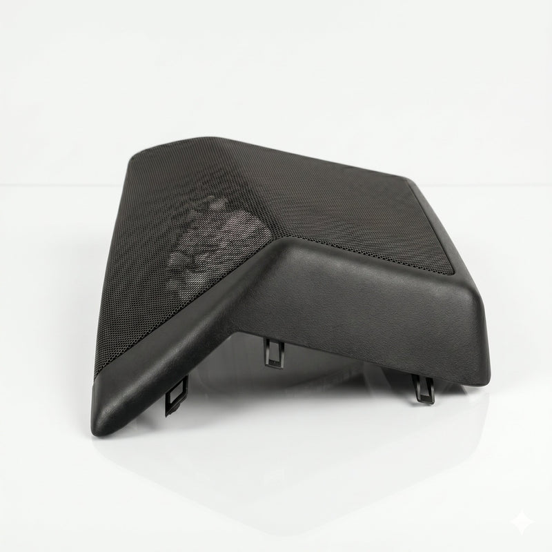 Mercedes W126 C126 rear speaker grille cover – Black – three-quarter view