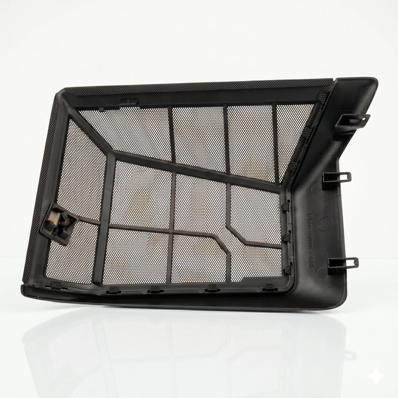Mercedes W126 C126 rear speaker grille cover – Black – rear honeycomb structure