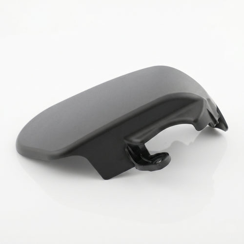 BMW E46 seat frame outer trim cover black, underside showing clip geometry