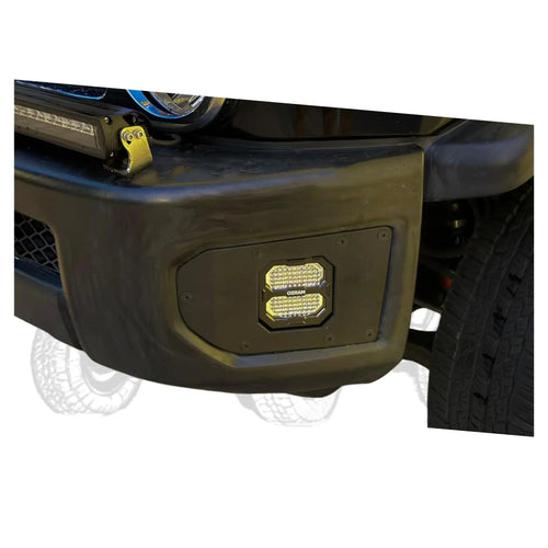 Toyota FJ Cruiser bumper light brackets for Osram wide lighting — Rigid Custom Works