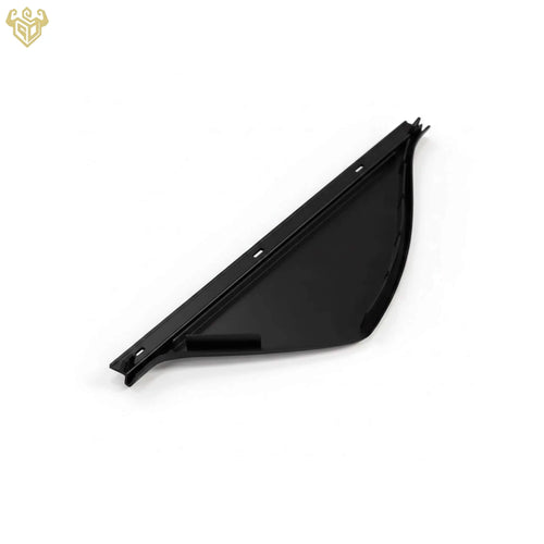 Mercedes W124 seat belt presenter cover installed B-pillar — Rigid Custom Works