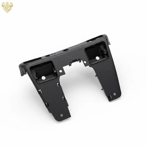 High-resolution product shot of the complete Rigid Custom Works R129 dome light housing assembly in black.