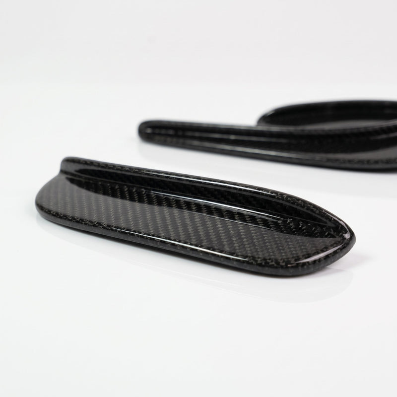 Lower canard 2x2 twill 3K carbon weave and edge wrap detail, W204 C63 AMG