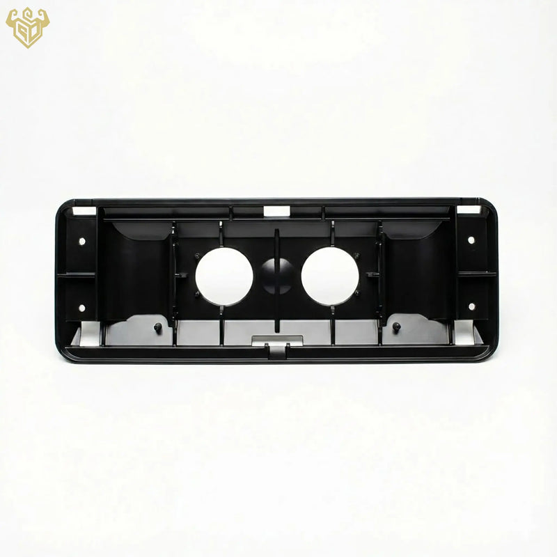 Front view of the black Mercedes R129 sun visor backing made from matte ASA material.