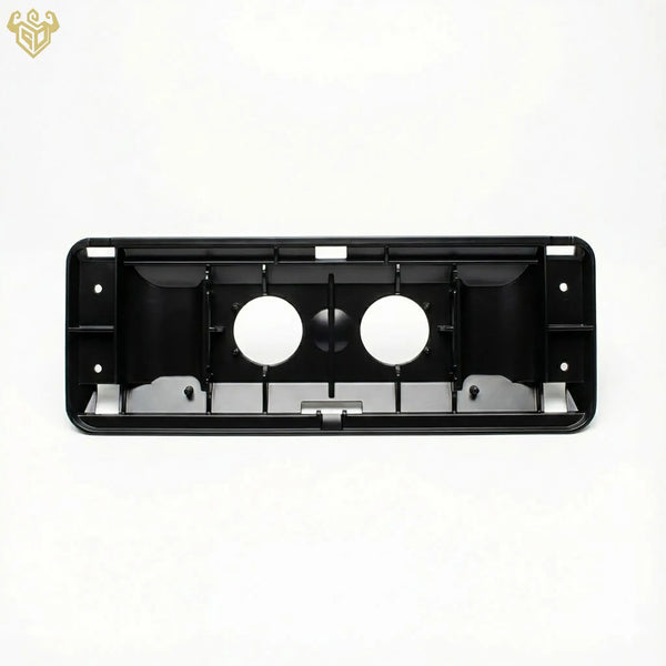 Front view of the black Mercedes R129 sun visor backing made from matte ASA material.