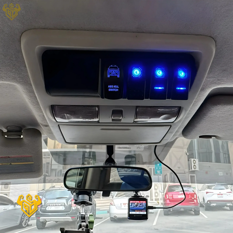 Nissan Xterra Frontier overhead switch panel side profile — Rigid Custom Works