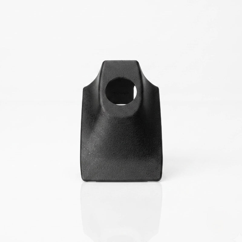 Black R129 A124 mirror dome light cover — front elevation showing lens aperture and tapered profile, RCW part 1298110071
