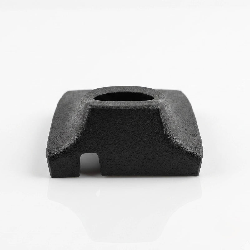 Angled view of black R129 A124 rear view mirror dome light cover with textured factory-style finish — RCW 1298110071