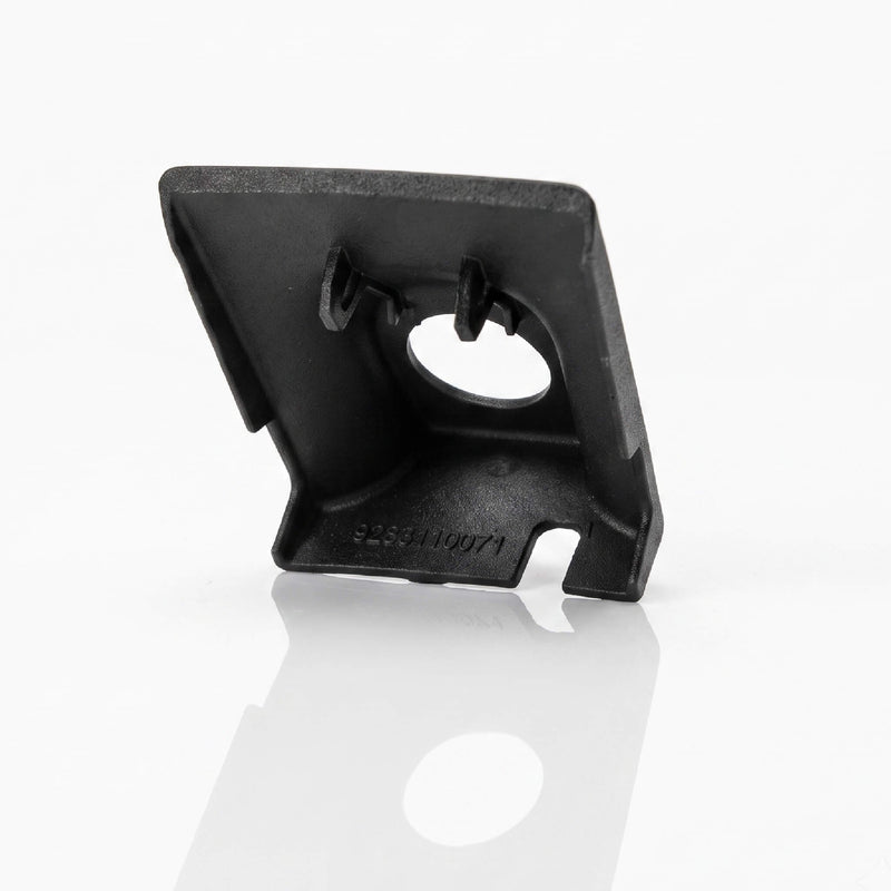 Underside of black Mercedes R129 A124 mirror dome light cover showing clip-on retention features — RCW replacement for A1298110071