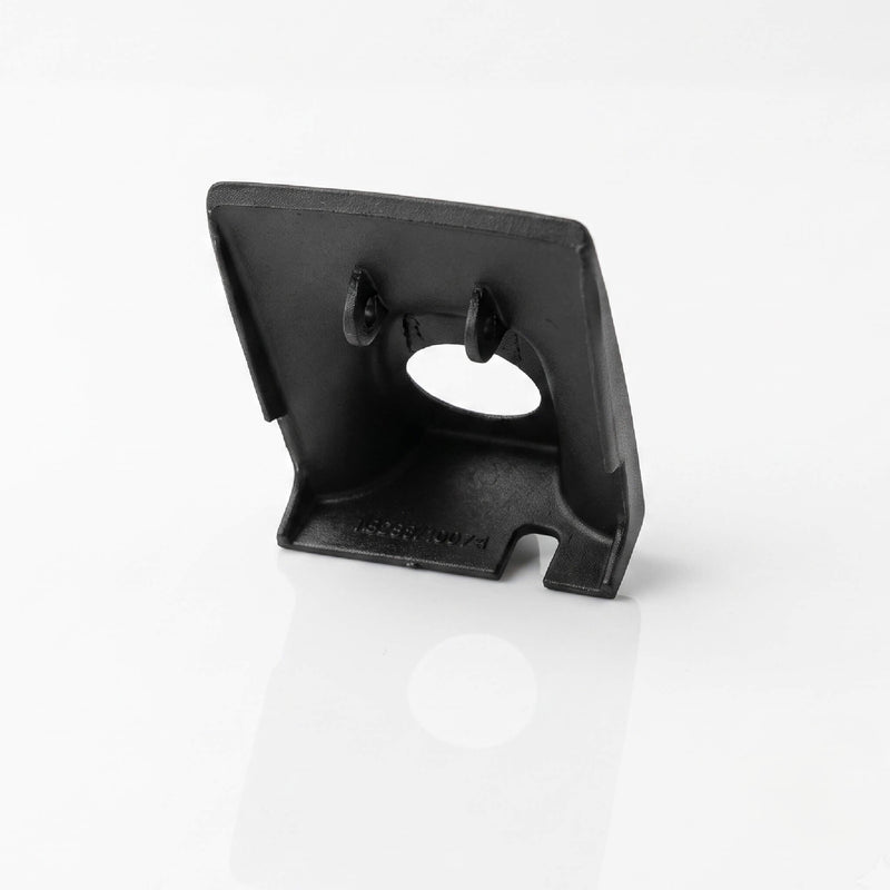 Rear underside detail of black R129 A124 dome light top cover — mounting tabs and lens opening, RCW carbon-fiber ASA 1298110071