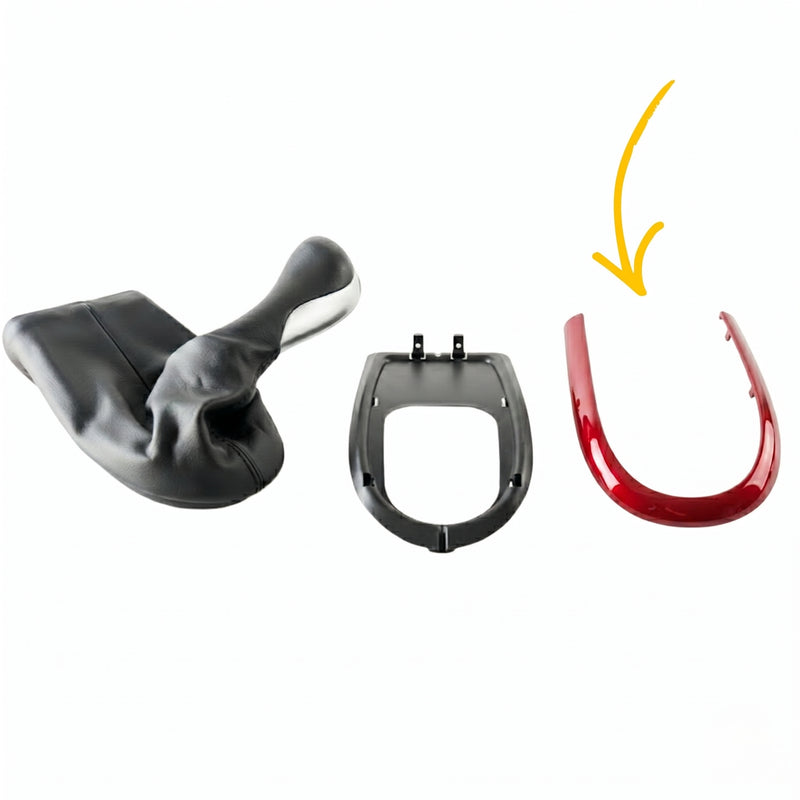 Porsche 996 986 shifter boot trim bezel - Red - overview