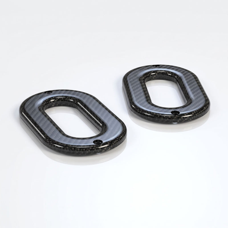 RECARO racing seat belt guide fairing 7203493 carbon weave close-up - Rigid Custom Works