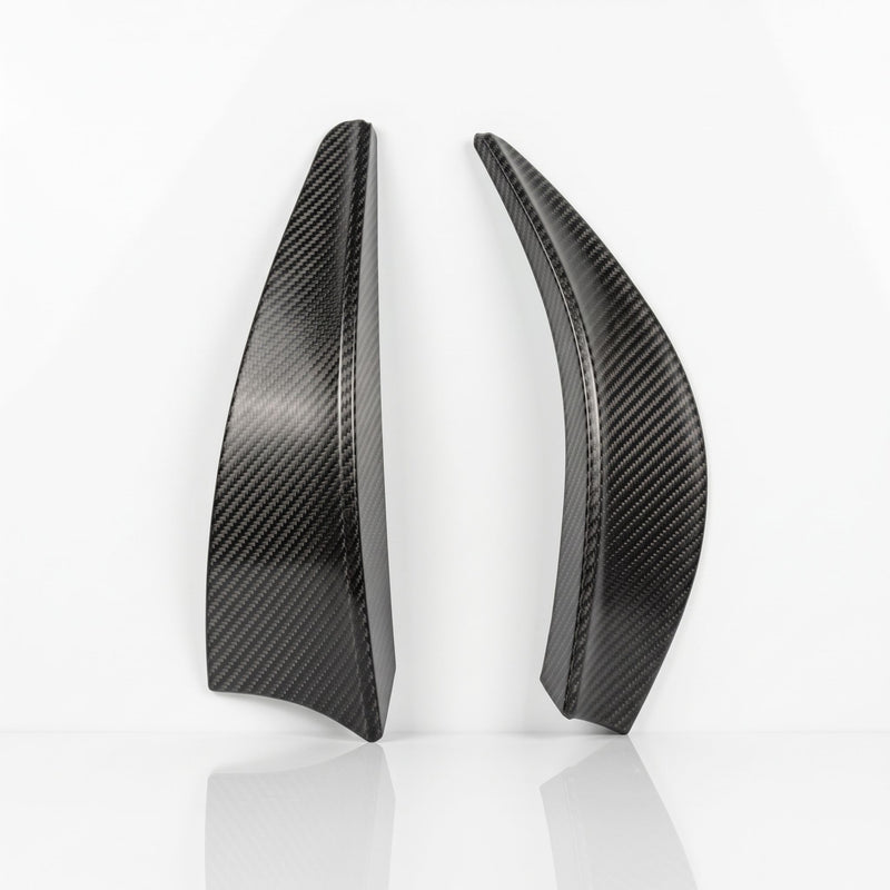 Carbon fibre rear spoiler set A1997900088 A1997900388 for the Mercedes-Benz SLR McLaren 722, matched left and right pair