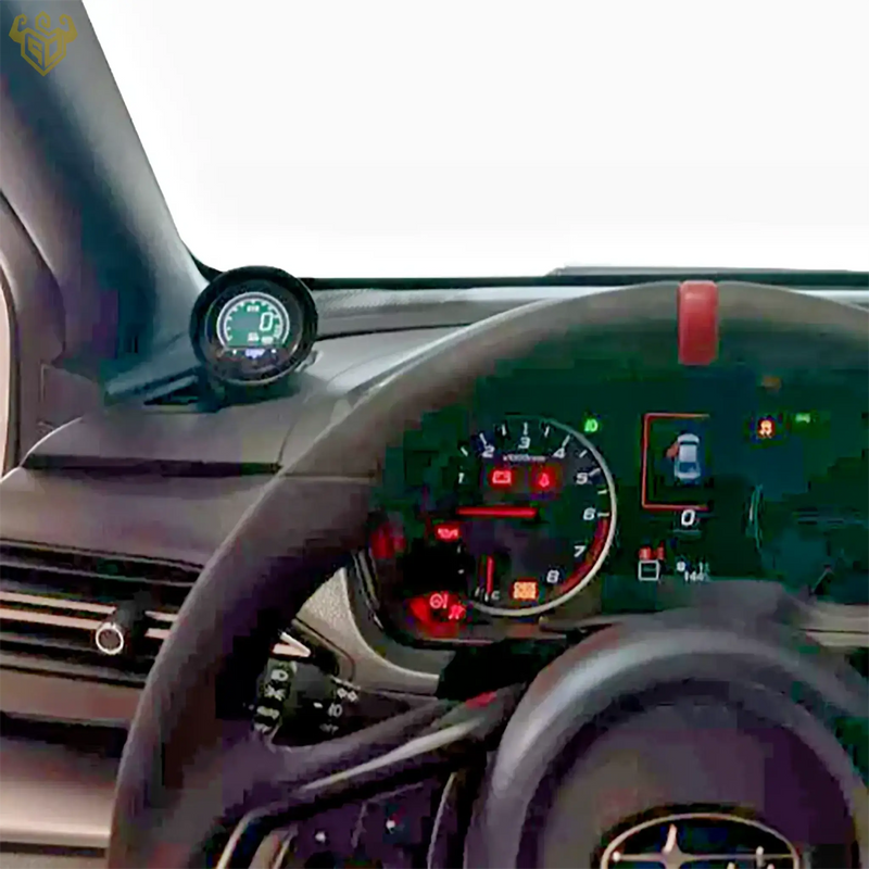 Subaru WRX STI 52mm gauge pod back side detail — Rigid Custom Works